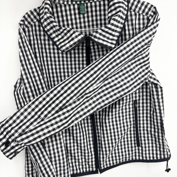 Lauren Ralph Lauren Active Checkered Drawstring Zip Up Jacket Size Large - Picture 6 of 9